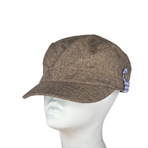 Ladies Cadet Hat Military Conductors Hat Soft Cap Womens Brown Short Bill - Picture 1 of 12